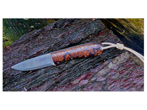 Damasteel and Desert Ironwood Woodcraft Knife