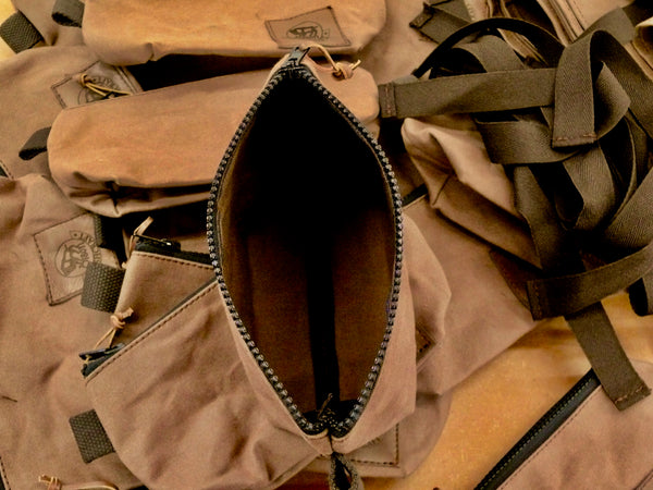 Bison Canvas Pouch Taped seams