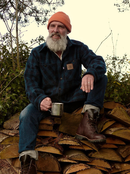 Bison Bushcraft Jackpine Shirt Teal and Navy