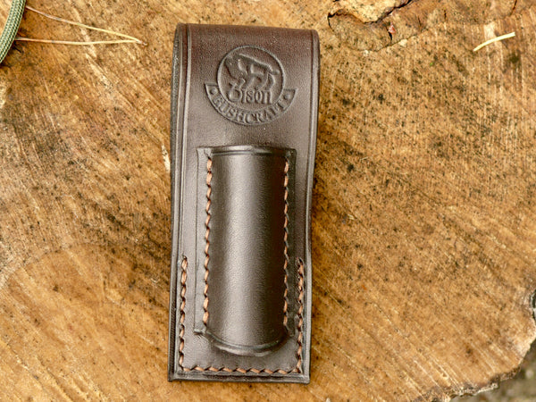 Bison Bushcraft leather carrier for Ferro Rod