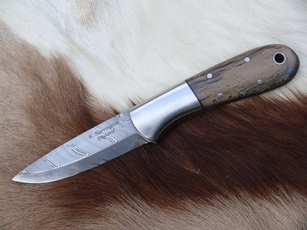 Damasteel,Stainless Steel Bolsters and Mammoth Ivory Scales