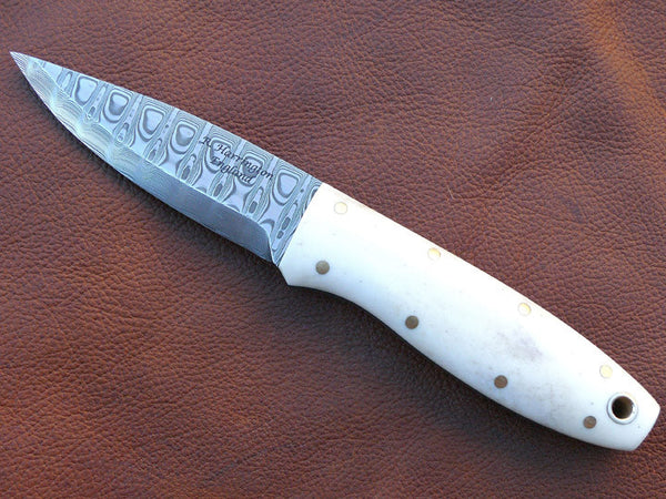 Antler Damasteel Bushcraft Knife