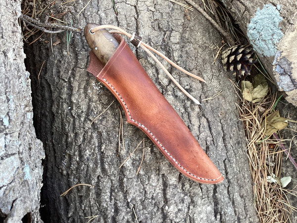 Rose Damasteel Woodcraft Knife