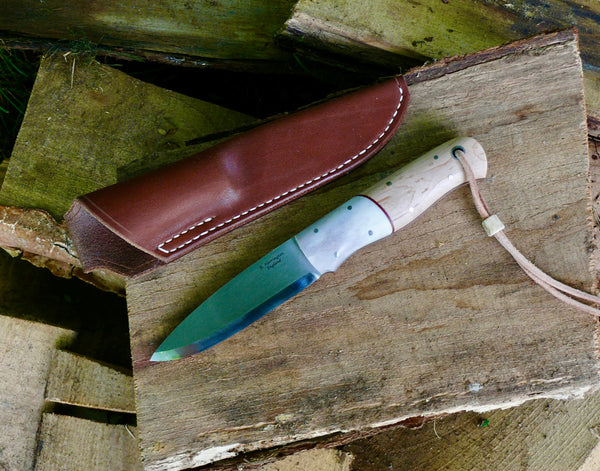 Woodie Knife Maple and Antler