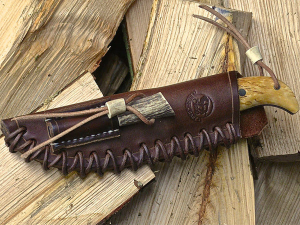 Lace Stitched Scabbard and Antler Strikefire
