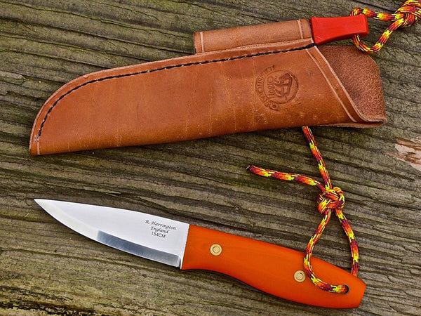 RWL34 Stainless Steel and Hunter Orange G10 Scales