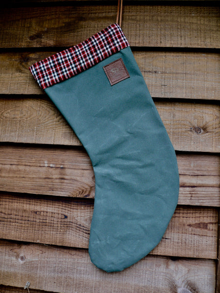 canvas Christmas Stocking Red/White