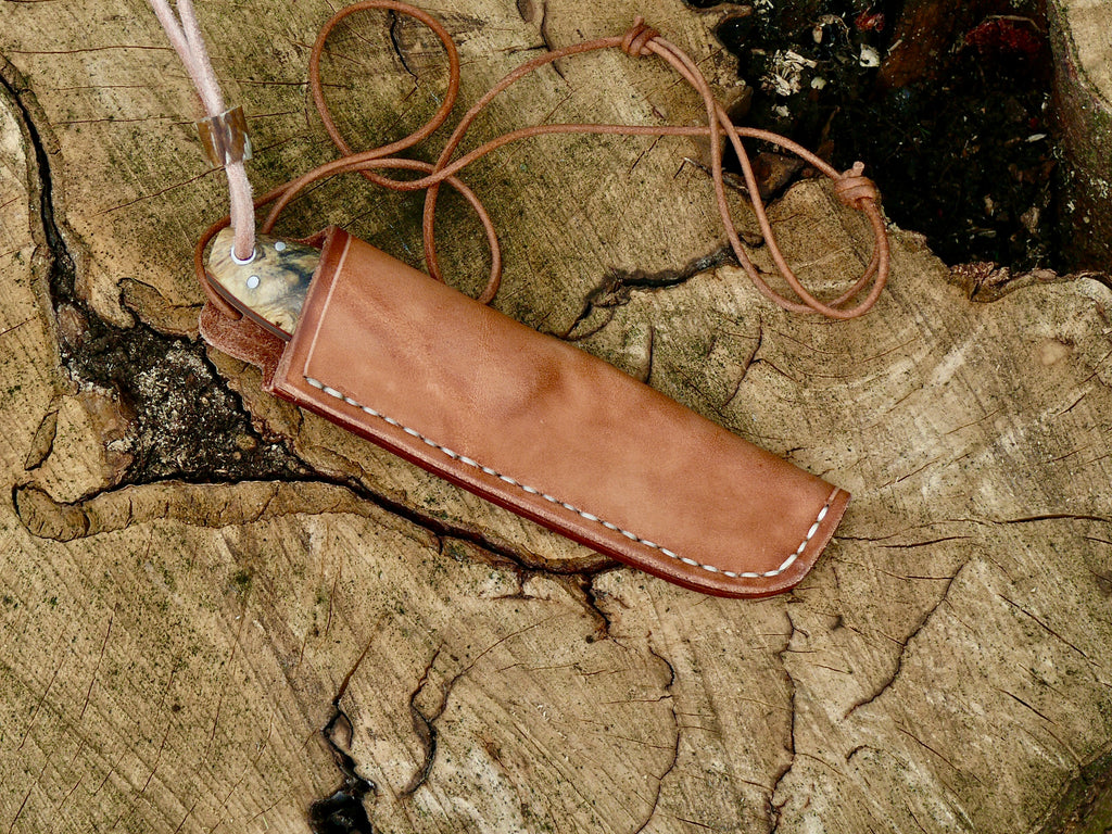 Bushcraft Neck Knife damasteel Bison Bushcraft