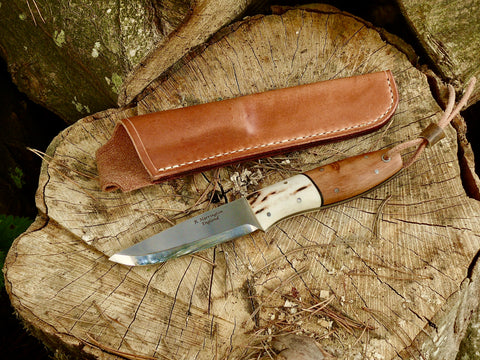Apple and Antler Bison Bushcraft Knife