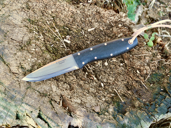 Bison Bushcraft Knife Yu-Shoku: V-Toku2 carbon Mokume