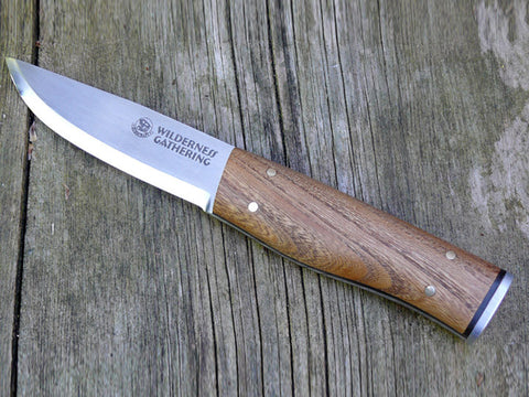 Wilderness gathering Knife with Elm Scales